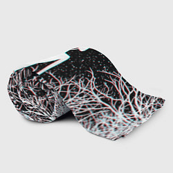 Плед флисовый СИРЕНОГОЛОВЫЙ ГЛИТЧ ЛЕС, КОСМОС, цвет: 3D-велсофт — фото 2