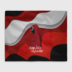 Плед флисовый Игра в кальмара, цвет: 3D-велсофт