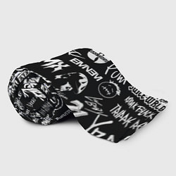 Плед флисовый RAP & HIP HOP LOGOS, цвет: 3D-велсофт — фото 2