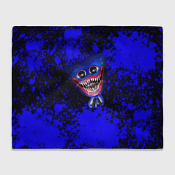 Плед флисовый Huggy Wuggy: Blue Rage, цвет: 3D-велсофт