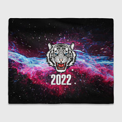 Плед ЧЁРНЫЙ ТИГР НОВЫЙ ГОД 2022 GRAY TIGER NEW YEAR