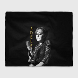 Плед флисовый Певица Adele, цвет: 3D-велсофт