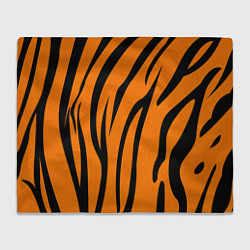 Плед флисовый Текстура тиграtiger, цвет: 3D-велсофт