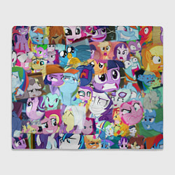 Плед флисовый My Little Pony Персонажи, цвет: 3D-велсофт