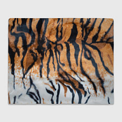 Плед флисовый Шкура тигра Новый год 2022, цвет: 3D-велсофт