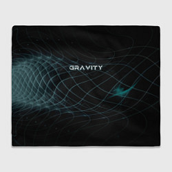 Плед флисовый Gravity blue line theme, цвет: 3D-велсофт