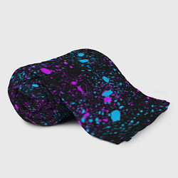 Плед флисовый Брызги неоновые ярких красок, цвет: 3D-велсофт — фото 2