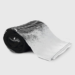 Плед флисовый Чёрно-Белый Логотип Атака Титанов, цвет: 3D-велсофт — фото 2