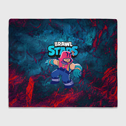 Плед флисовый ГРОМ BRAWL STARS GROM, цвет: 3D-велсофт