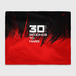 Плед флисовый 30 Seconds to Mars: Брызги, цвет: 3D-велсофт