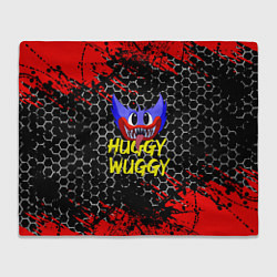 Плед флисовый Huggy Wuggy соты, цвет: 3D-велсофт