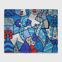 Плед флисовый Romero Britto - sexy girls, цвет: 3D-велсофт