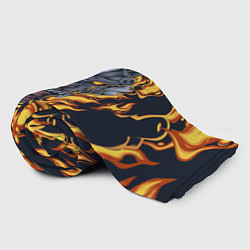 Плед флисовый Маска тигра в огне, цвет: 3D-велсофт — фото 2
