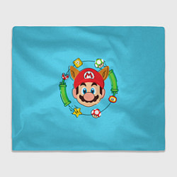 Плед флисовый Марио с ушками, цвет: 3D-велсофт