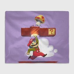 Плед флисовый Mario game art, цвет: 3D-велсофт