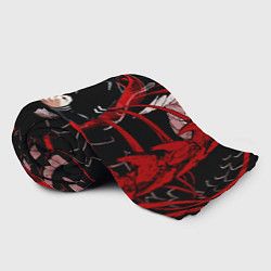Плед флисовый Токийский Гуль Красный Змей Tokyo Ghoul Snake, цвет: 3D-велсофт — фото 2