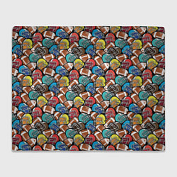 Плед флисовый Американский Футбол American Football, цвет: 3D-велсофт