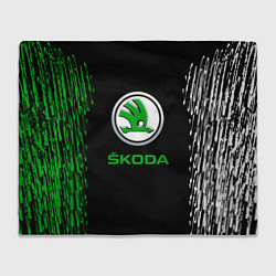 Плед Skoda нарисованные линии