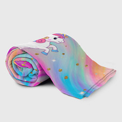 Плед флисовый Единорог и блестяшки, цвет: 3D-велсофт — фото 2