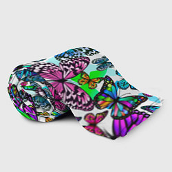 Плед флисовый Рой цветных бабочек, цвет: 3D-велсофт — фото 2