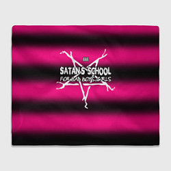 Плед флисовый Satan school for bad boys and girls pink, цвет: 3D-велсофт