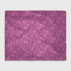 Плед флисовый Узор тюльпанов, цвет: 3D-велсофт