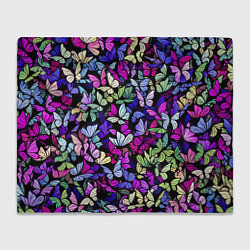 Плед флисовый Витражные бабочки, цвет: 3D-велсофт