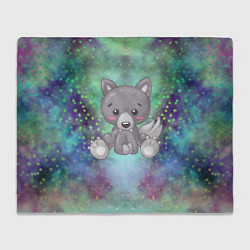 Плед флисовый Маленький серый волк, цвет: 3D-велсофт