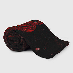 Плед флисовый Красная Змея Red Snake Глитч, цвет: 3D-велсофт — фото 2
