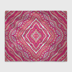 Плед флисовый Абстракция Узор розового цвета, цвет: 3D-велсофт