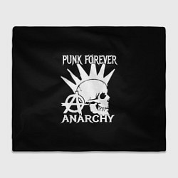 Плед флисовый PUNK FOREVER ANARCHY, цвет: 3D-велсофт