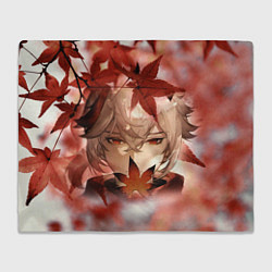 Плед флисовый Кадзуха и кленовые листья, цвет: 3D-велсофт