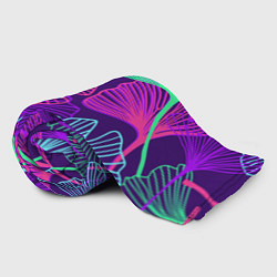 Плед флисовый Neon color pattern Fashion 2023, цвет: 3D-велсофт — фото 2