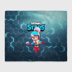 Плед флисовый Джанет BrawlStars JANET, цвет: 3D-велсофт