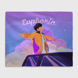 Плед флисовый Чон Чонгук Euphoria, цвет: 3D-велсофт