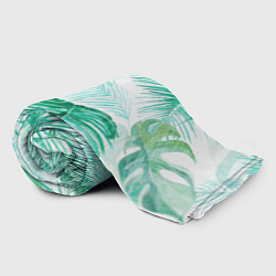 Плед флисовый Цветы Тропическая Акварель, цвет: 3D-велсофт — фото 2