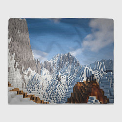 Плед флисовый Minecraft Mountains Video game, цвет: 3D-велсофт