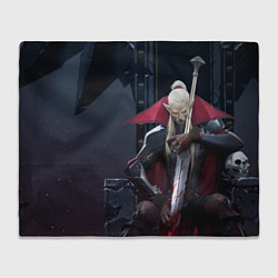 Плед флисовый V Rising Вампир на троне, цвет: 3D-велсофт