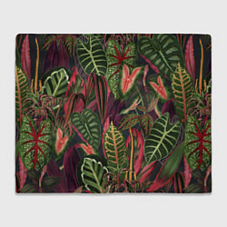 Плед флисовый Красные Тропики, цвет: 3D-велсофт