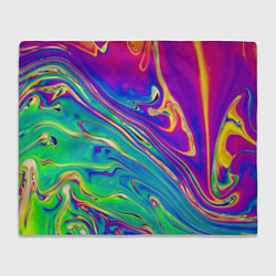 Плед флисовый Абстракция кислота, цвет: 3D-велсофт