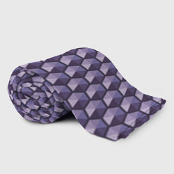 Плед флисовый Фиолетовые шестиугольники, цвет: 3D-велсофт — фото 2