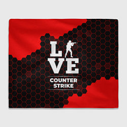 Плед флисовый Counter Strike Love Классика, цвет: 3D-велсофт
