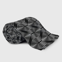Плед флисовый Геометрический узор арт-деко черно-белый, цвет: 3D-велсофт — фото 2