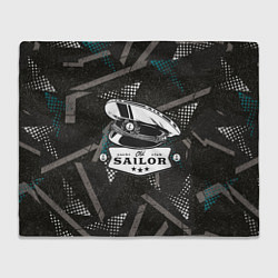 Плед флисовый Фуражка кепка моряка - матроса, цвет: 3D-велсофт