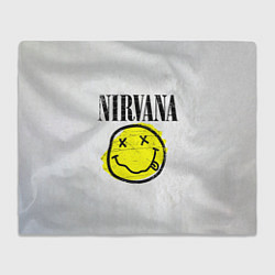 Плед флисовый Nirvana логотип гранж, цвет: 3D-велсофт