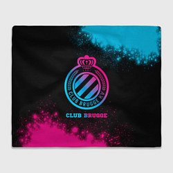 Плед флисовый Club Brugge Neon Gradient, цвет: 3D-велсофт