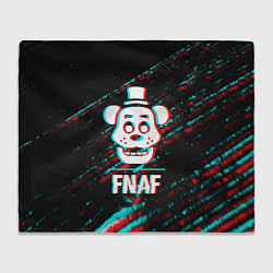 Плед флисовый FNAF в стиле Glitch Баги Графики на темном фоне, цвет: 3D-велсофт
