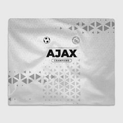 Плед флисовый Ajax Champions Униформа, цвет: 3D-велсофт