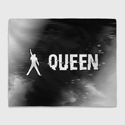 Плед флисовый Queen Glitch на темном фоне, цвет: 3D-велсофт