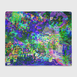 Плед флисовый Красочный авангардный глитч Экспрессия, цвет: 3D-велсофт